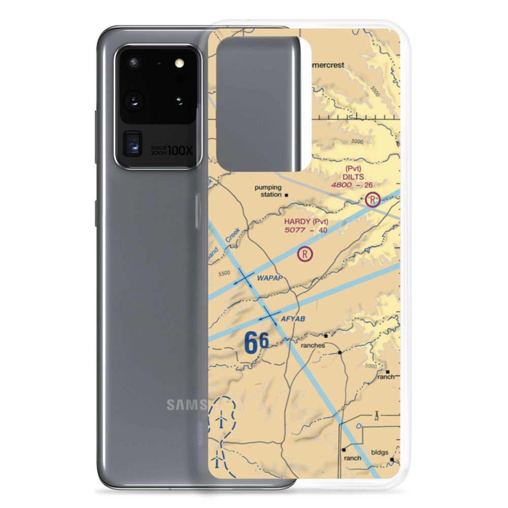 Hardy Ranch Airport (WY07) VFR Sectional Samsung Case Samsung Galaxy S20 Ultra model shown