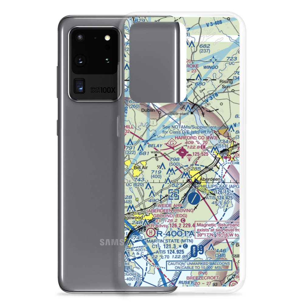 Harford County Airport (0W3) VFR Sectional Samsung Case Samsung Galaxy S20 Ultra model shown