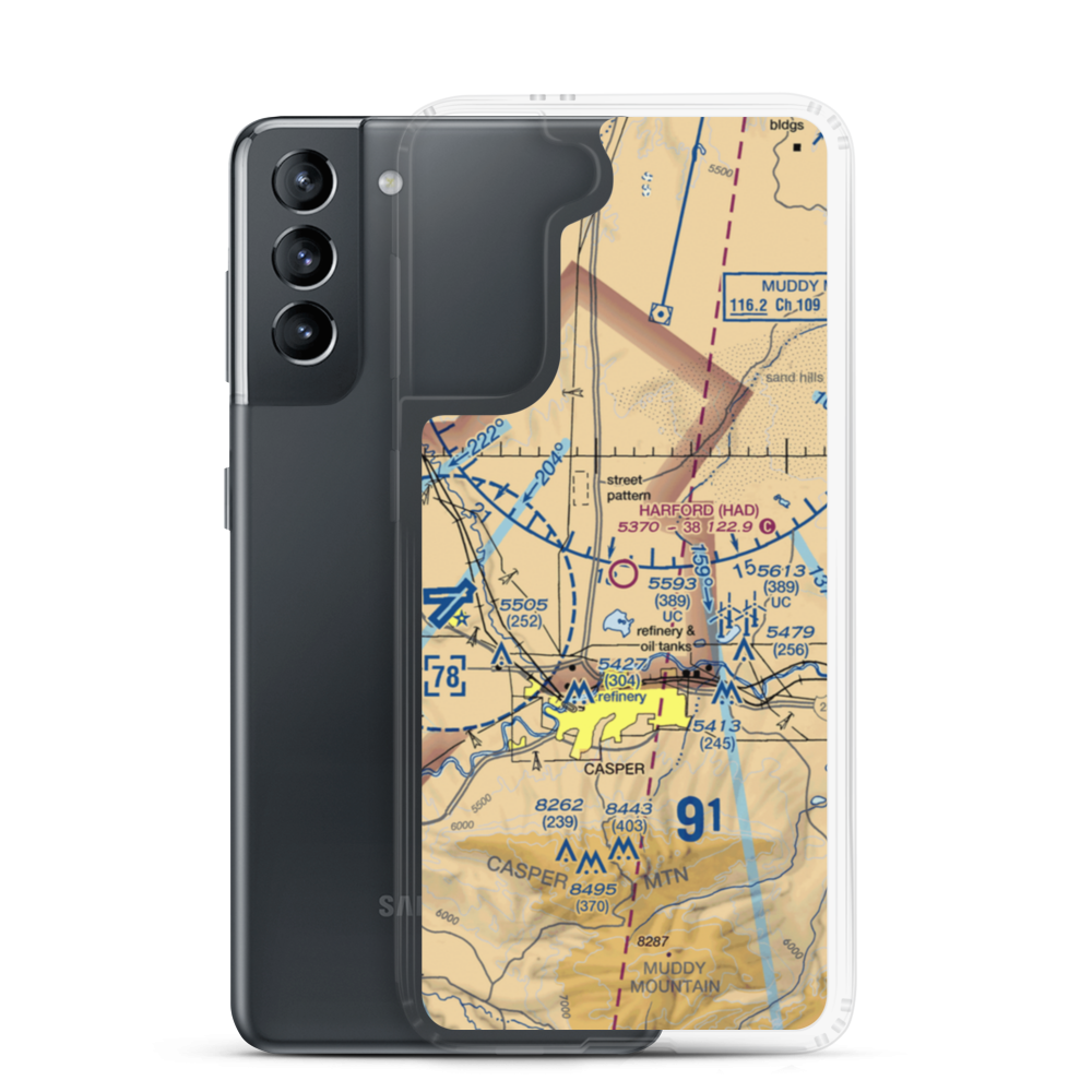 Harford Field (HAD) VFR Sectional Samsung Case Samsung Galaxy S21 model shown