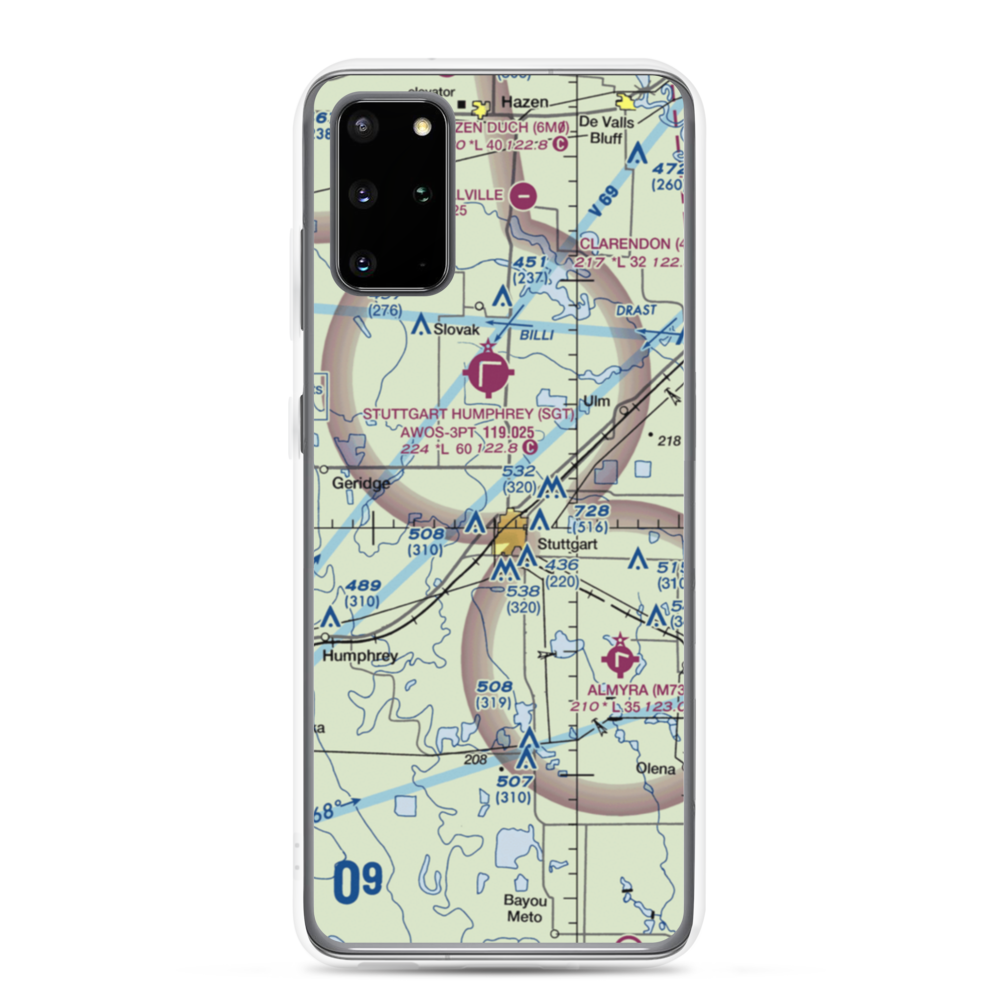 Hargrove Airport (8AR0) VFR Sectional Samsung Case Samsung Galaxy S20 Plus model shown