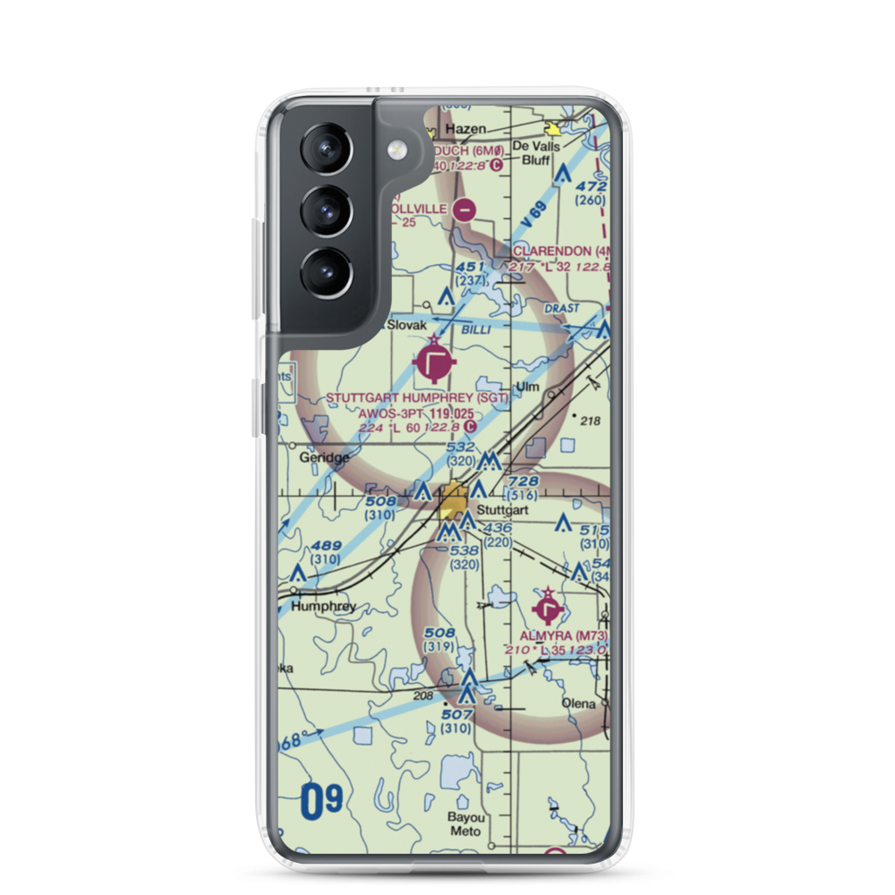 Hargrove Airport (8AR0) VFR Sectional Samsung Case Samsung Galaxy S21 model shown