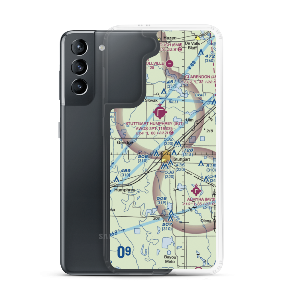 Hargrove Airport (8AR0) VFR Sectional Samsung Case Samsung Galaxy S21 model shown