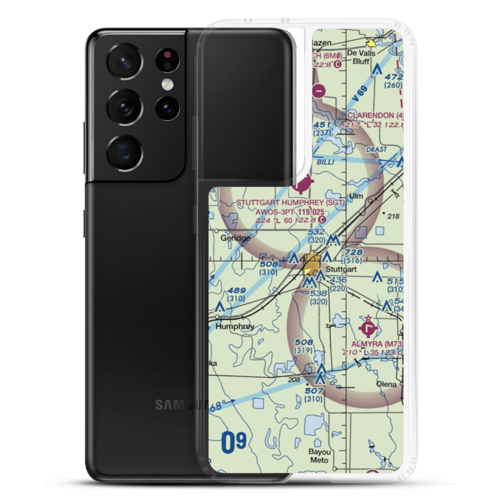 Hargrove Airport (8AR0) VFR Sectional Samsung Case Samsung Galaxy S21 Ultra model shown