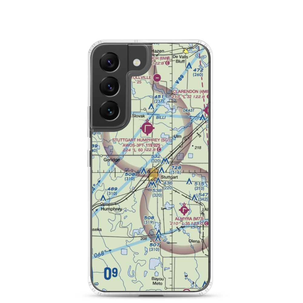Hargrove Airport (8AR0) VFR Sectional Samsung Case Samsung Galaxy S22 model shown