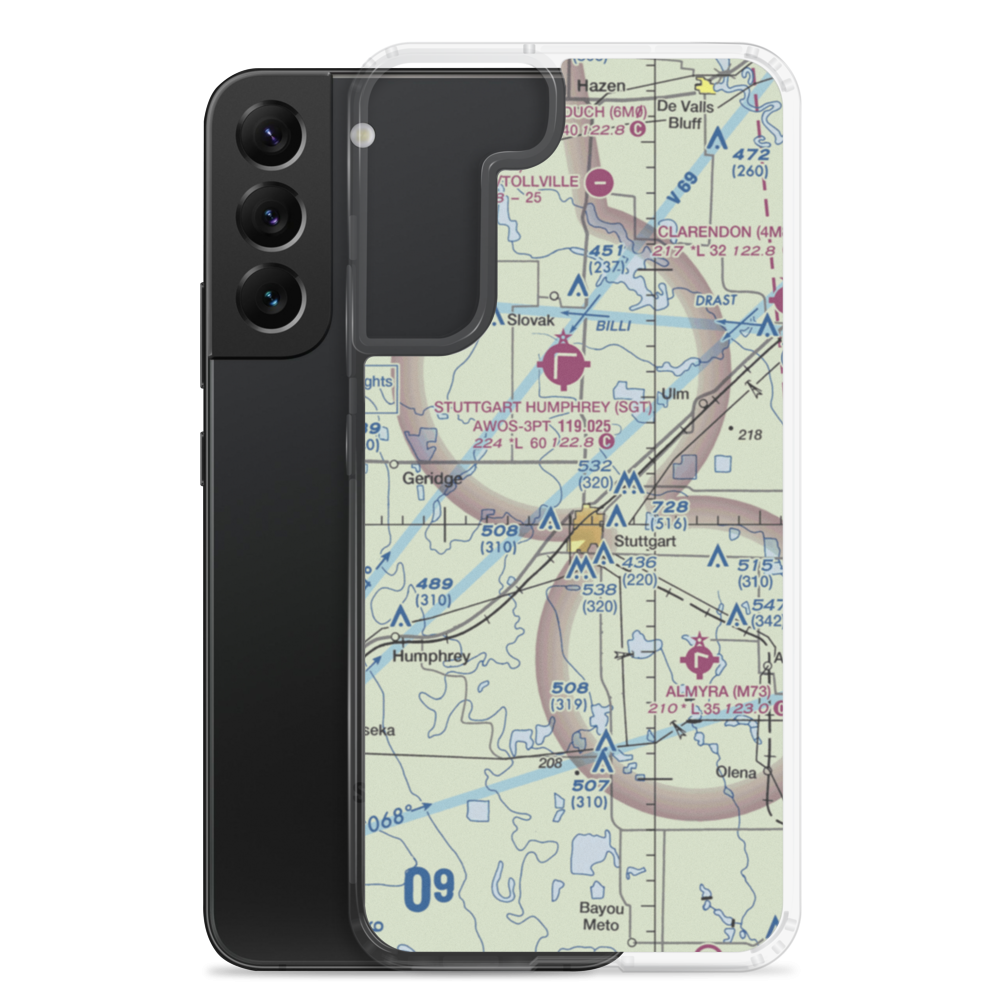 Hargrove Airport (8AR0) VFR Sectional Samsung Case Samsung Galaxy S22 Plus model shown