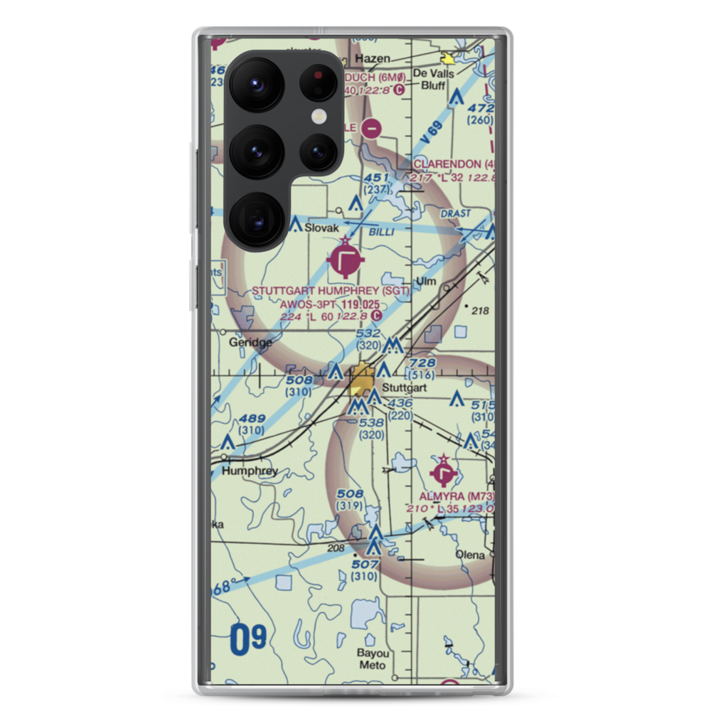 Hargrove Airport (8AR0) VFR Sectional Samsung Case Samsung Galaxy S22 Ultra model shown