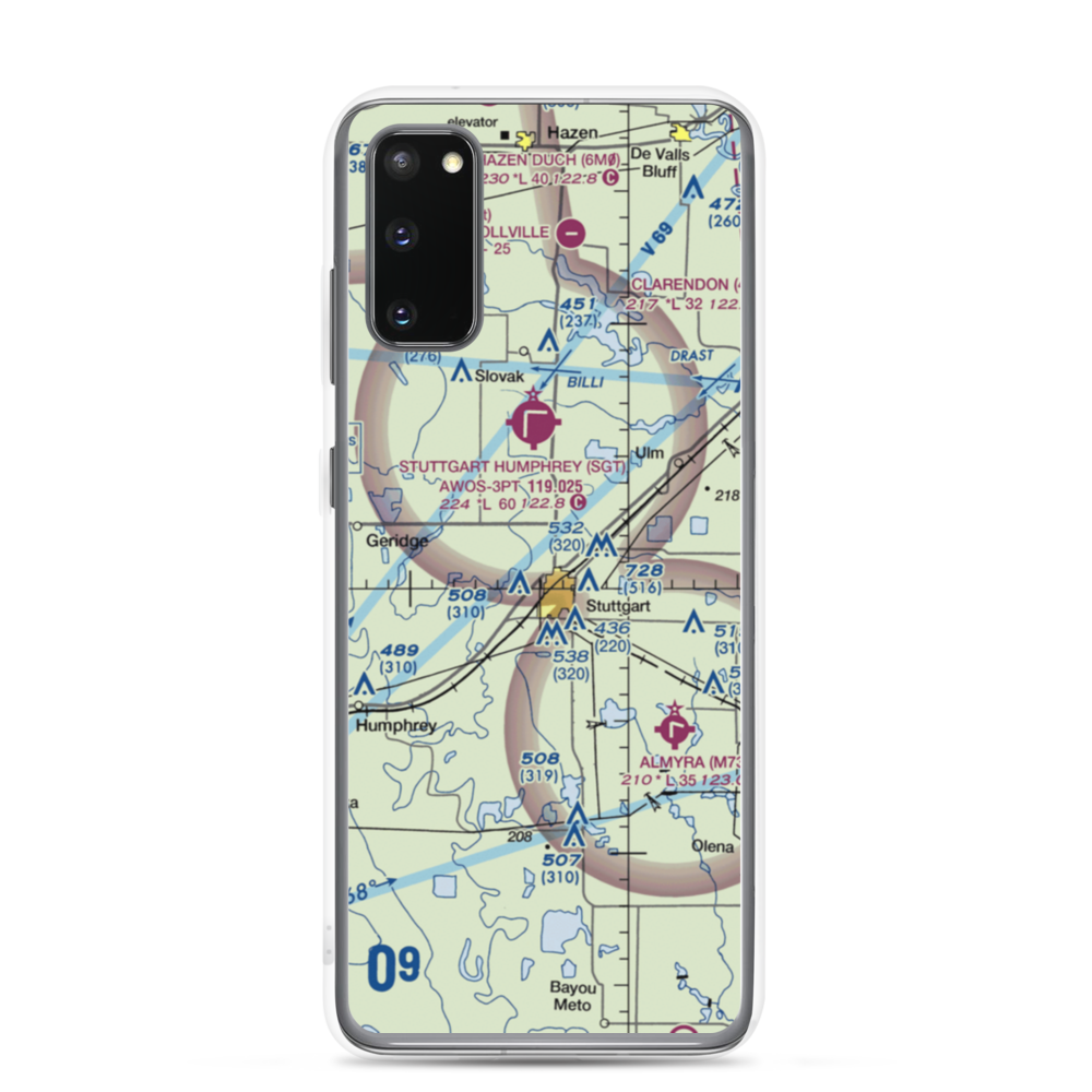 Hargrove Airport (8AR0) VFR Sectional Samsung Case Samsung Galaxy S20 model shown