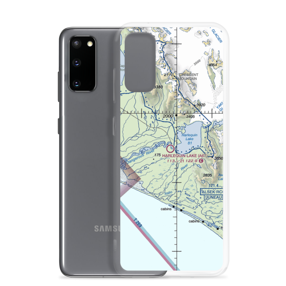 Harlequin Lake Airport (A67) VFR Sectional Samsung Case Samsung Galaxy S20 model shown