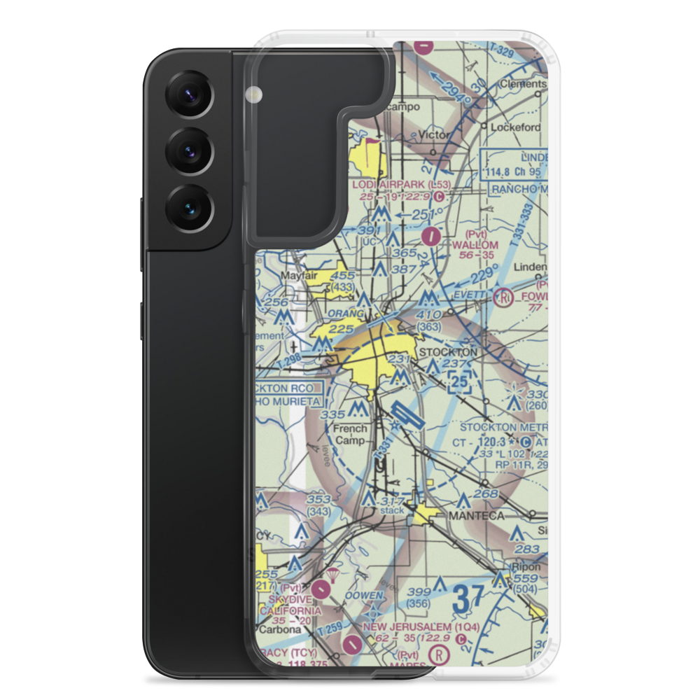Harley Airport (6CL8) VFR Sectional Samsung Case Samsung Galaxy S22 Plus model shown