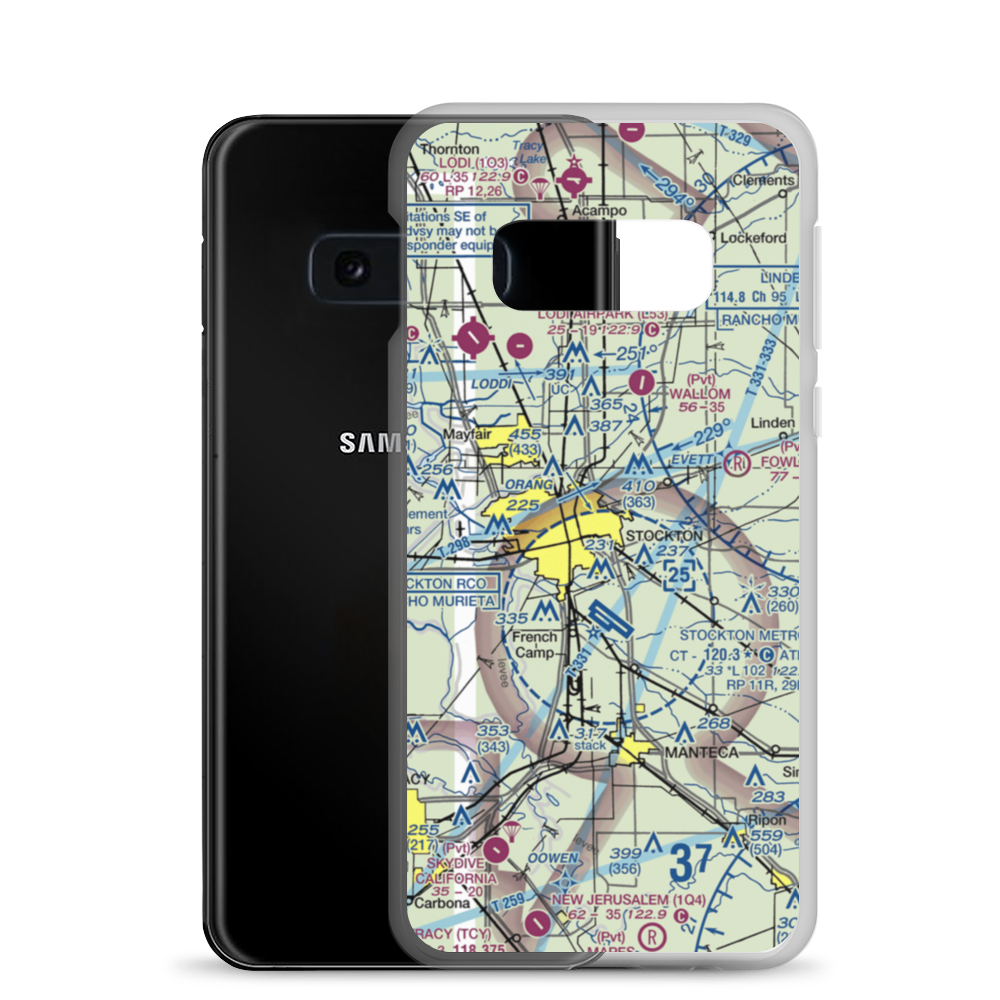 Harley Airport (6CL8) VFR Sectional Samsung Case Samsung Galaxy S10e model shown