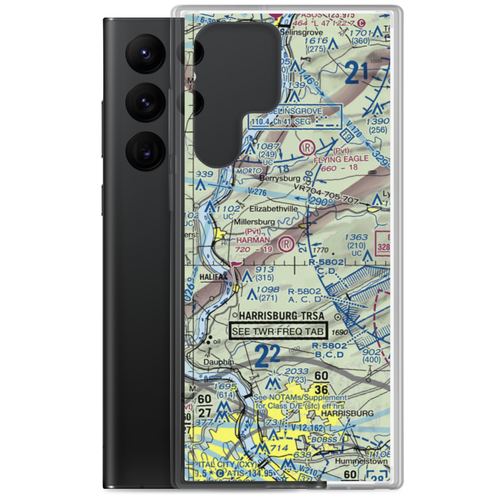 Harman Airport (0PS7) VFR Sectional Samsung Case Samsung Galaxy S22 Ultra model shown