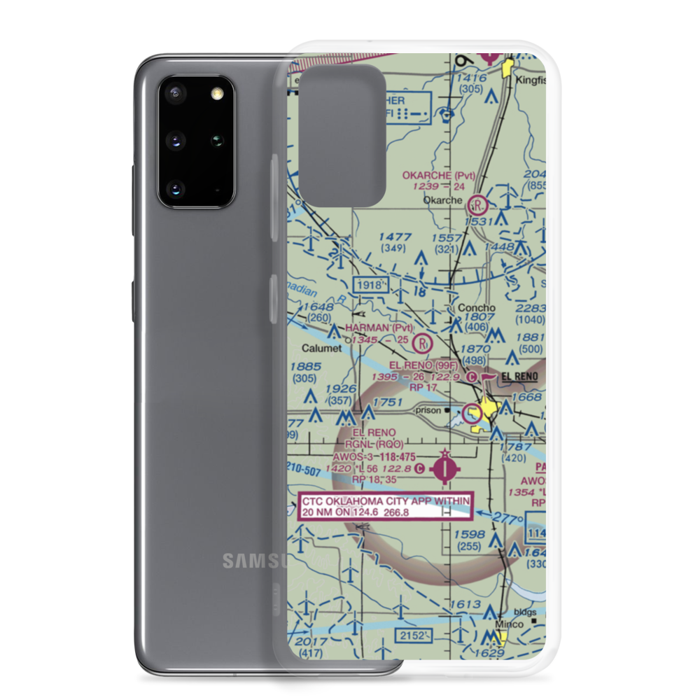Harman Airport (47OK) VFR Sectional Samsung Case Samsung Galaxy S20 Plus model shown