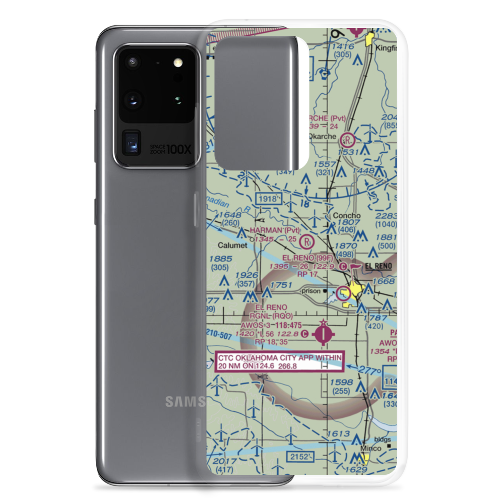 Harman Airport (47OK) VFR Sectional Samsung Case Samsung Galaxy S20 Ultra model shown