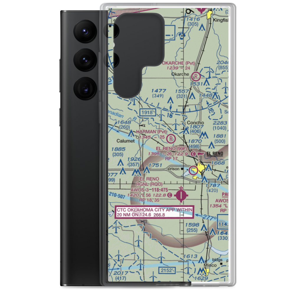 Harman Airport (47OK) VFR Sectional Samsung Case Samsung Galaxy S22 Ultra model shown