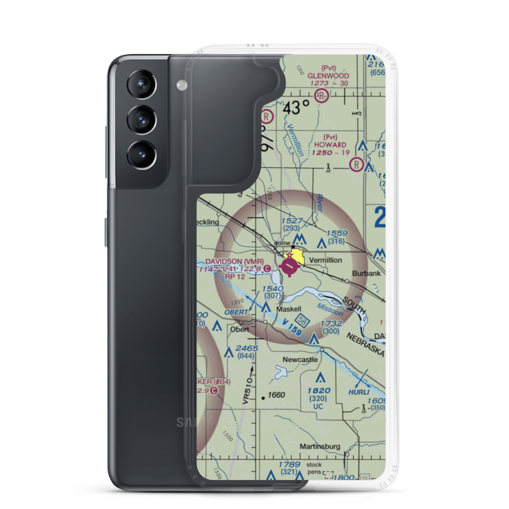 Harold Davidson Field (VMR) VFR Sectional Samsung Case Samsung Galaxy S21 model shown