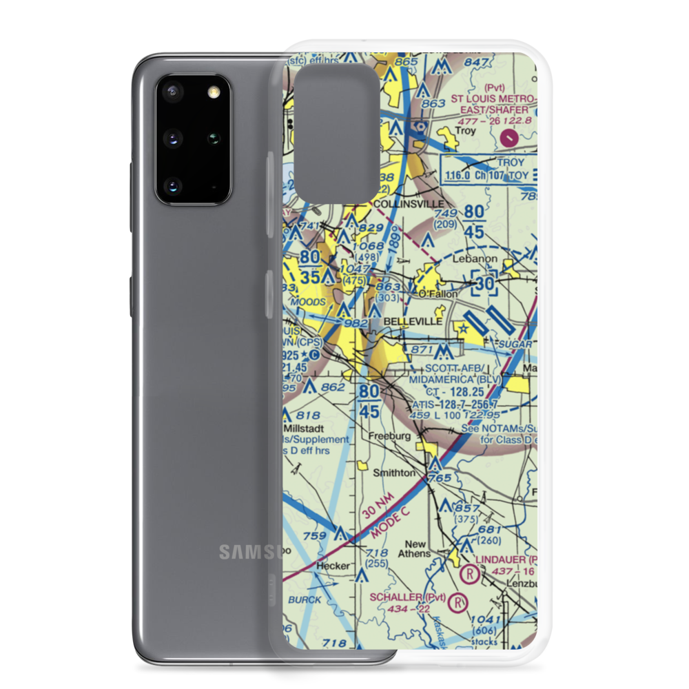 Harold Emmerich Airport (1IS0) VFR Sectional Samsung Case Samsung Galaxy S20 Plus model shown