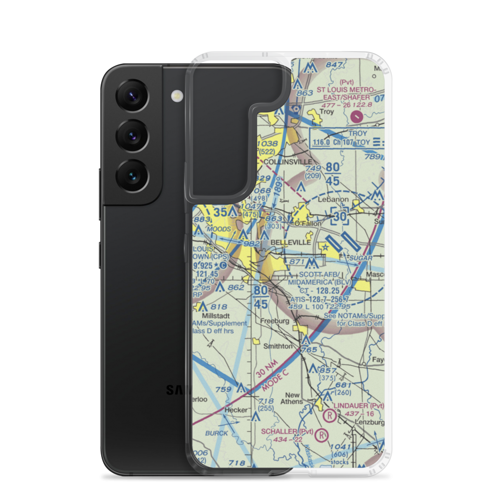 Harold Emmerich Airport (1IS0) VFR Sectional Samsung Case Samsung Galaxy S22 model shown