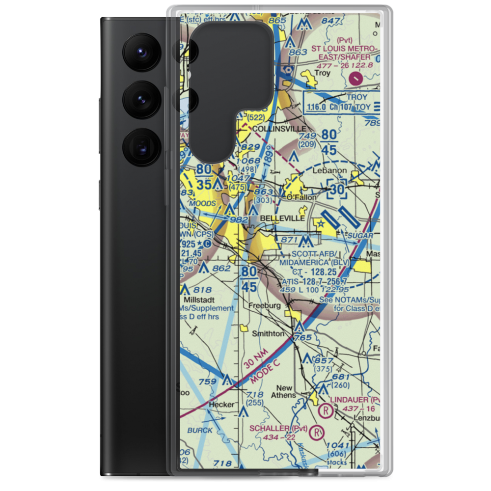 Harold Emmerich Airport (1IS0) VFR Sectional Samsung Case Samsung Galaxy S22 Ultra model shown