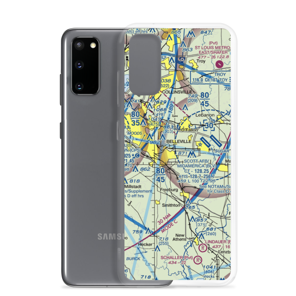 Harold Emmerich Airport (1IS0) VFR Sectional Samsung Case Samsung Galaxy S20 model shown