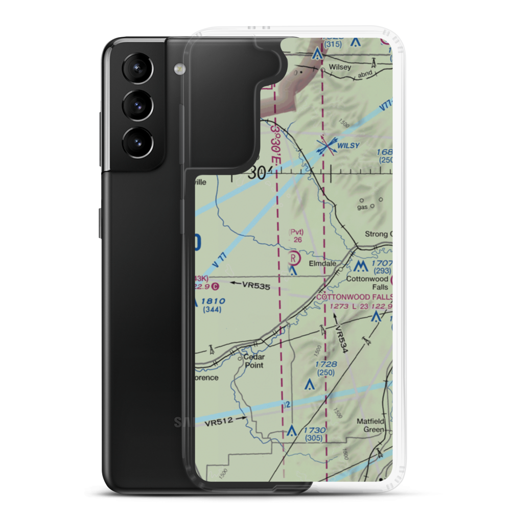 Harold K. Wells Airport (SN37) VFR Sectional Samsung Case Samsung Galaxy S21 Plus model shown