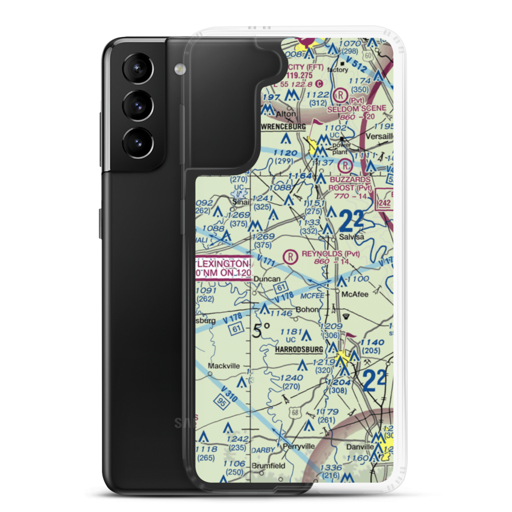 Harold Reynolds Airport (5KY8) VFR Sectional Samsung Case Samsung Galaxy S21 Plus model shown