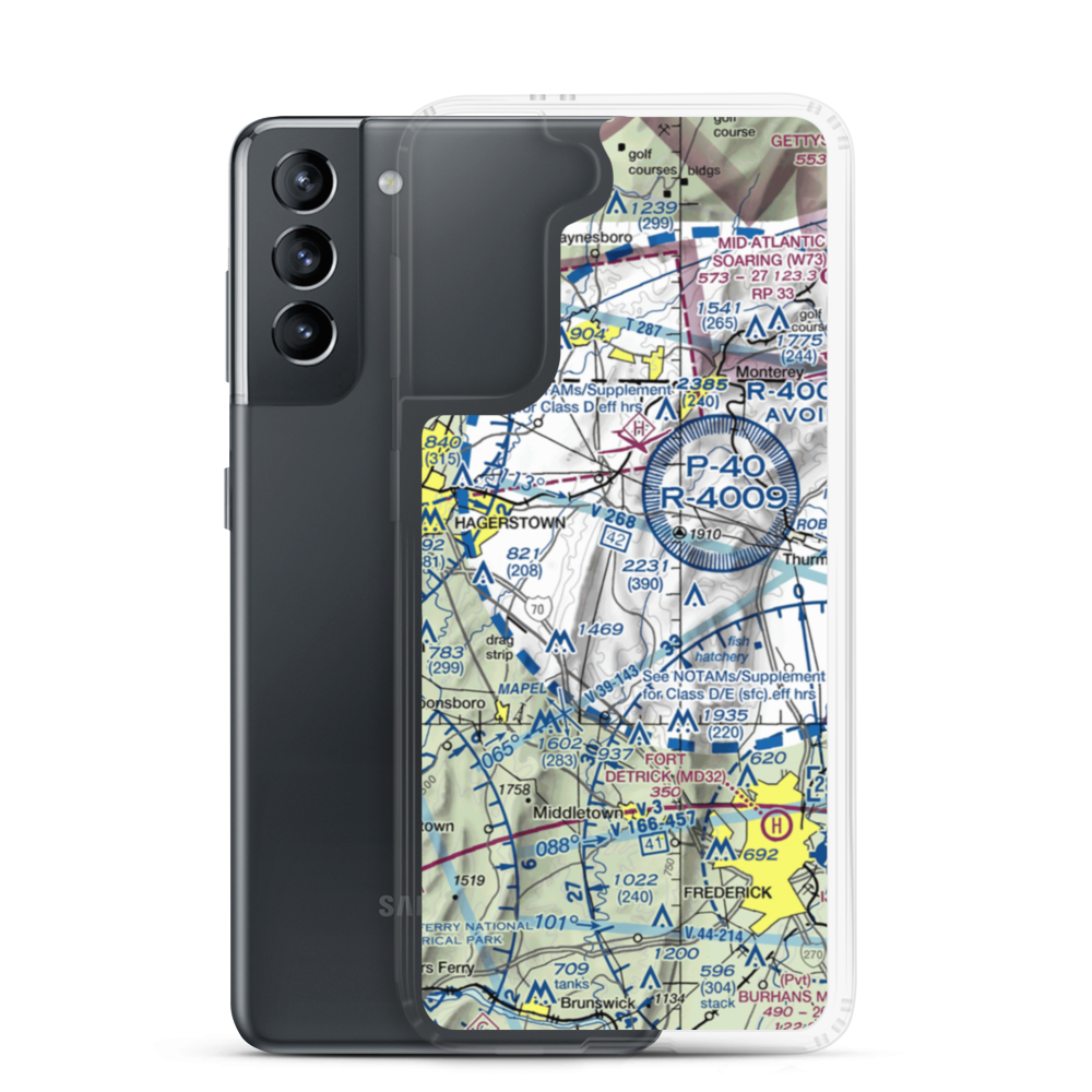 Harp Airport (6MD3) VFR Sectional Samsung Case Samsung Galaxy S21 model shown