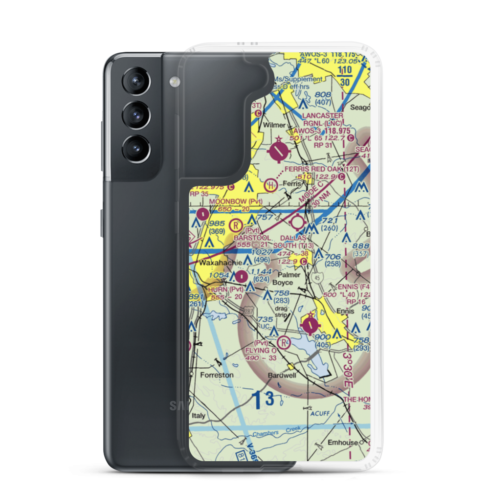 Harper Airport (8TX6) VFR Sectional Samsung Case Samsung Galaxy S21 model shown