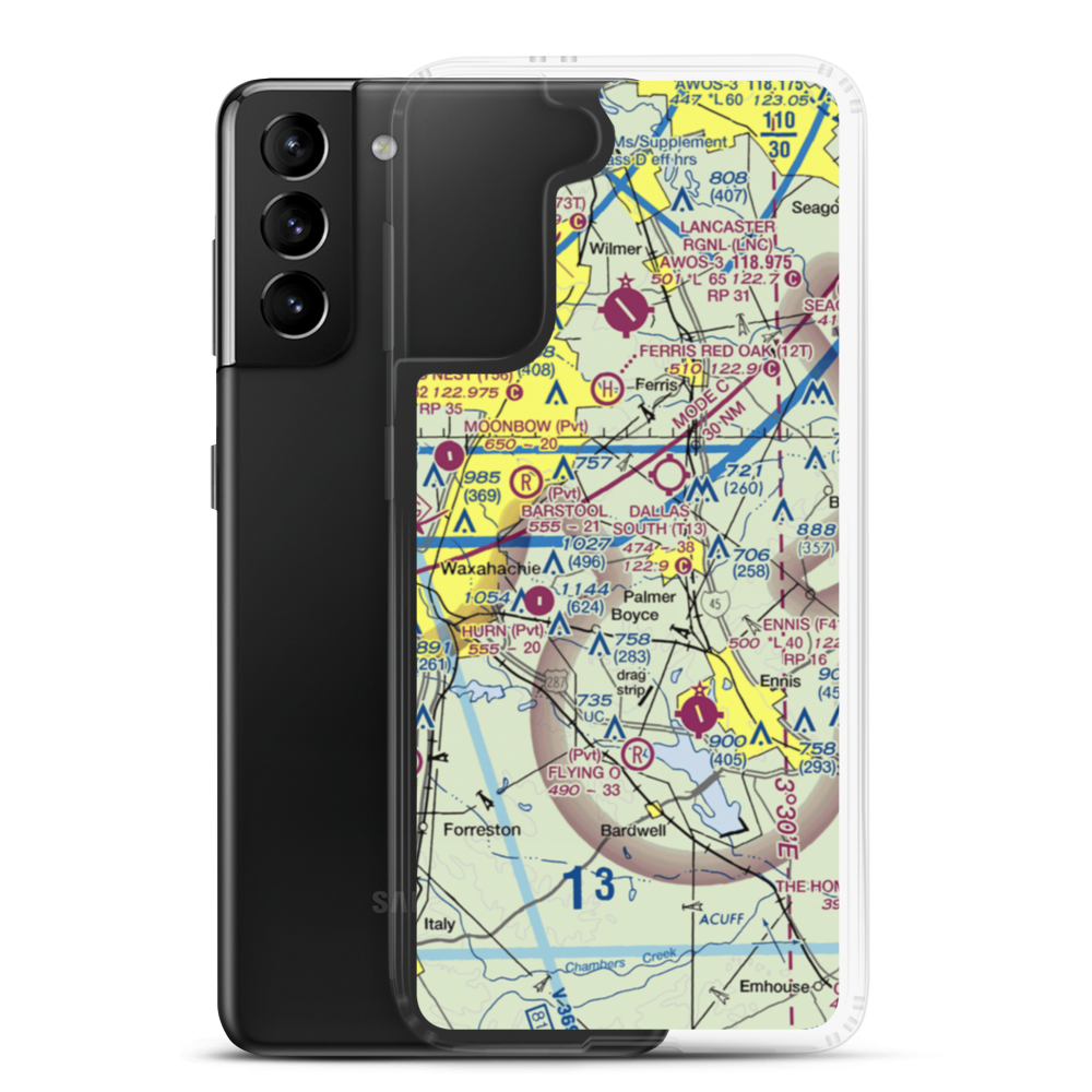 Harper Airport (8TX6) VFR Sectional Samsung Case Samsung Galaxy S21 Plus model shown