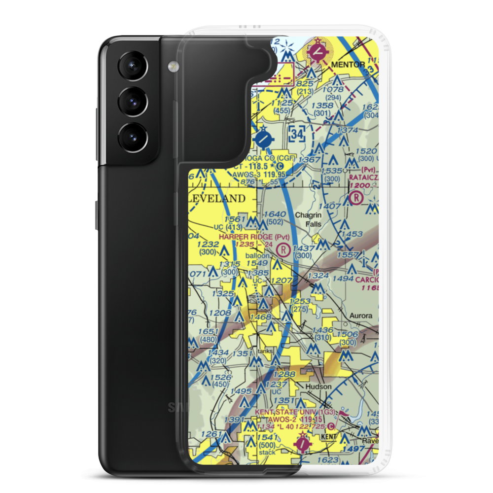 Harper Ridge Airport (67OH) VFR Sectional Samsung Case Samsung Galaxy S21 Plus model shown