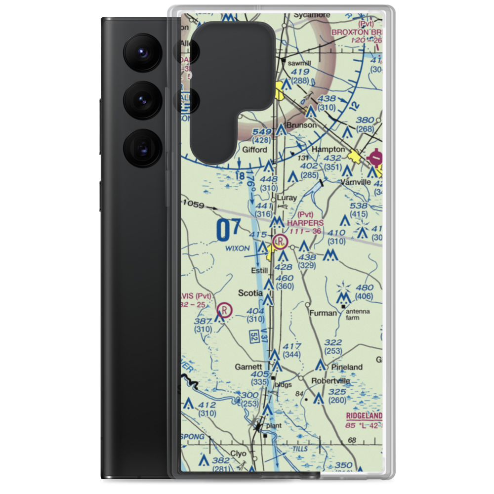 Harpers Airport (02SC) VFR Sectional Samsung Case Samsung Galaxy S22 Ultra model shown