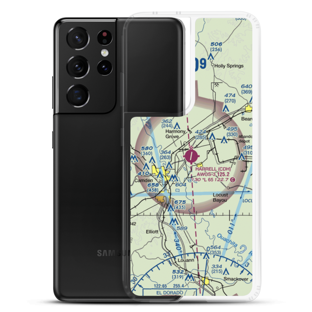 Harrell Field (CDH) VFR Sectional Samsung Case Samsung Galaxy S21 Ultra model shown