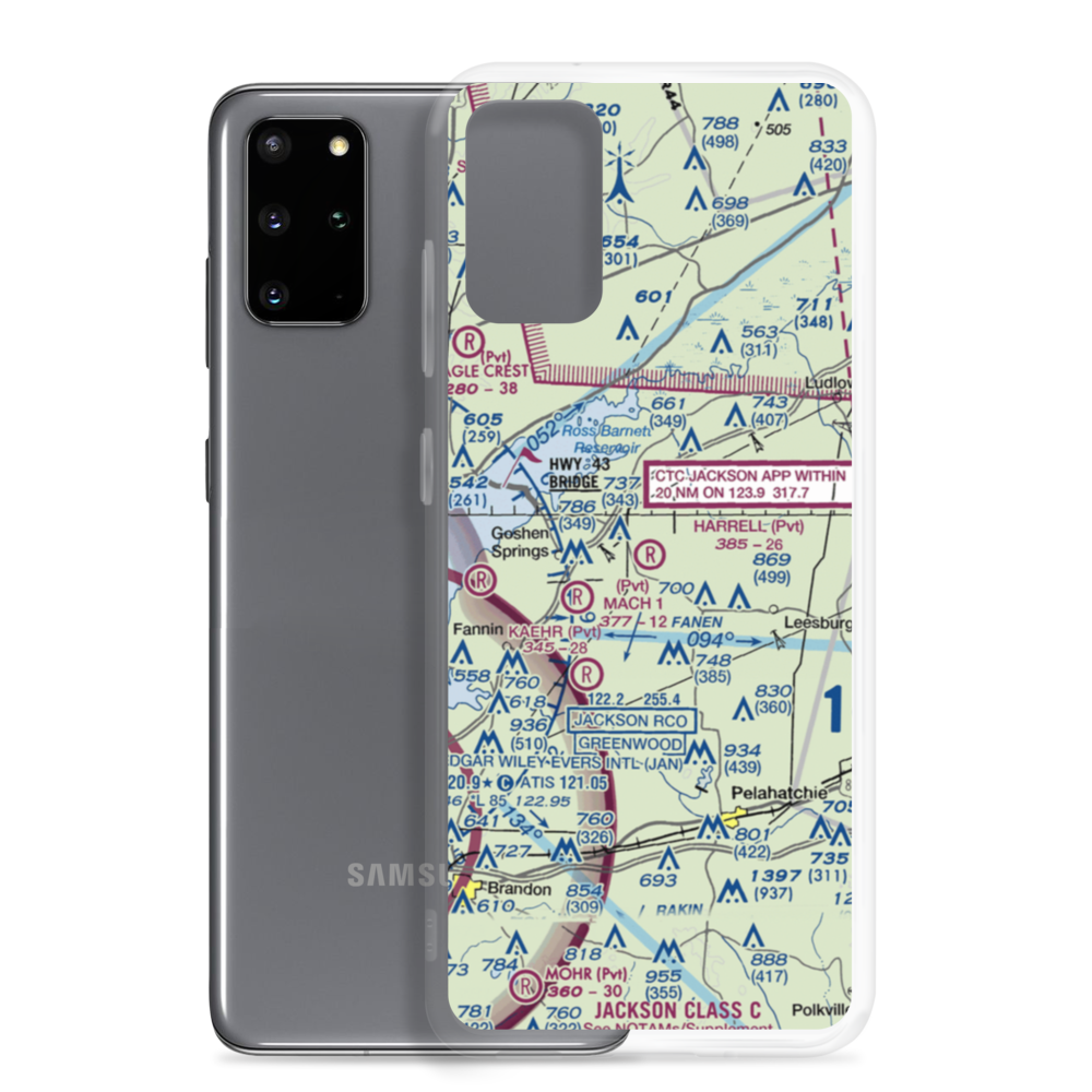 Harrell Field (MS08) VFR Sectional Samsung Case Samsung Galaxy S20 Plus model shown