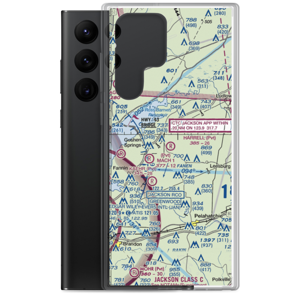 Harrell Field (MS08) VFR Sectional Samsung Case Samsung Galaxy S22 Ultra model shown
