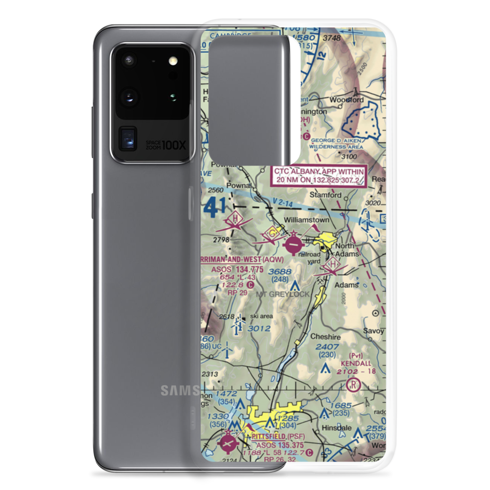 Harriman and West Airport (AQW) VFR Sectional Samsung Case Samsung Galaxy S20 Ultra model shown