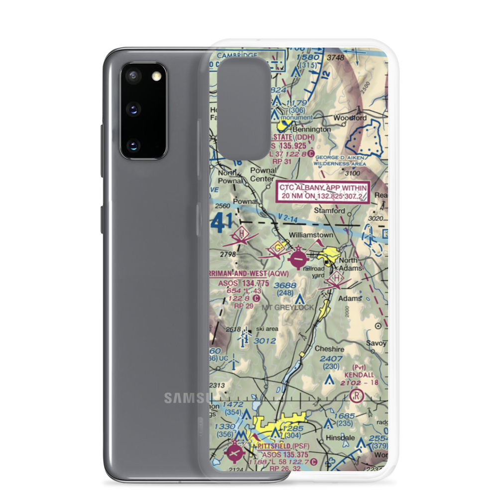 Harriman and West Airport (AQW) VFR Sectional Samsung Case Samsung Galaxy S20 model shown
