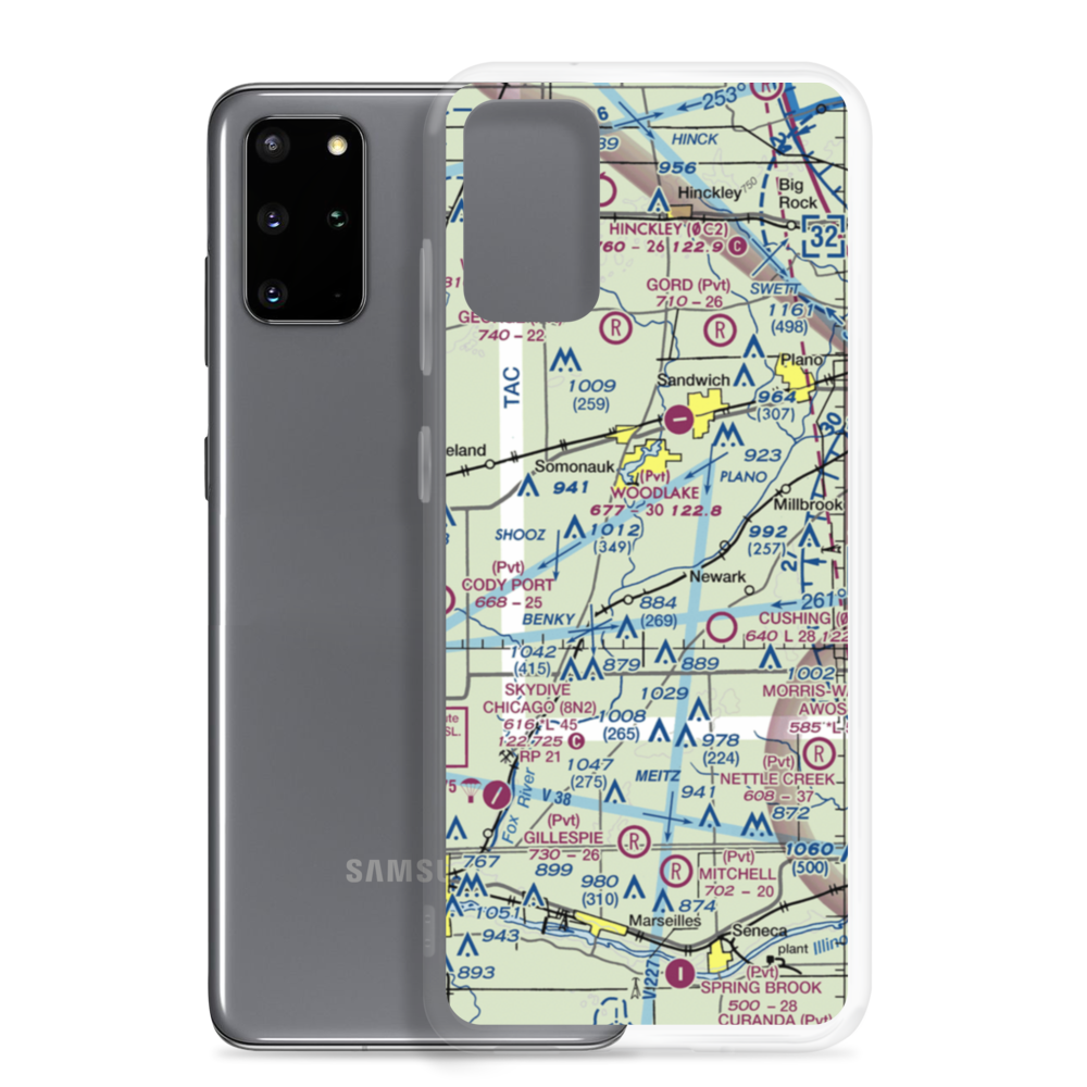 Harrington Farms Airport (IS95) VFR Sectional Samsung Case Samsung Galaxy S20 Plus model shown