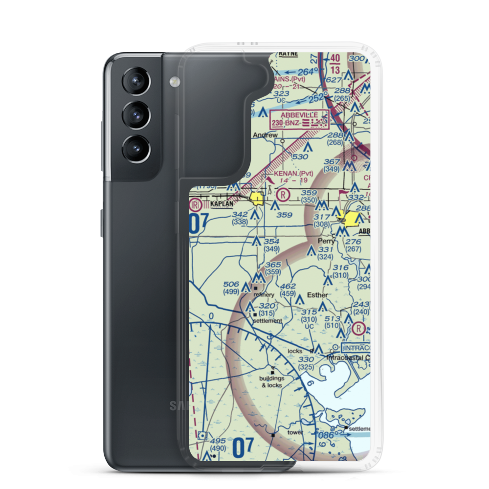 Harrington Flying Service Airport (3LA0) VFR Sectional Samsung Case Samsung Galaxy S21 model shown
