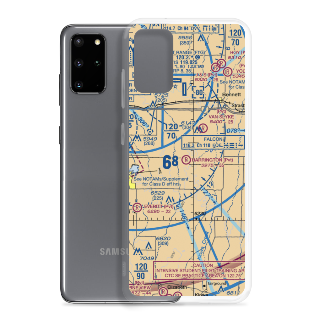 Harrington Ranch Airport (CO02) VFR Sectional Samsung Case Samsung Galaxy S20 Plus model shown