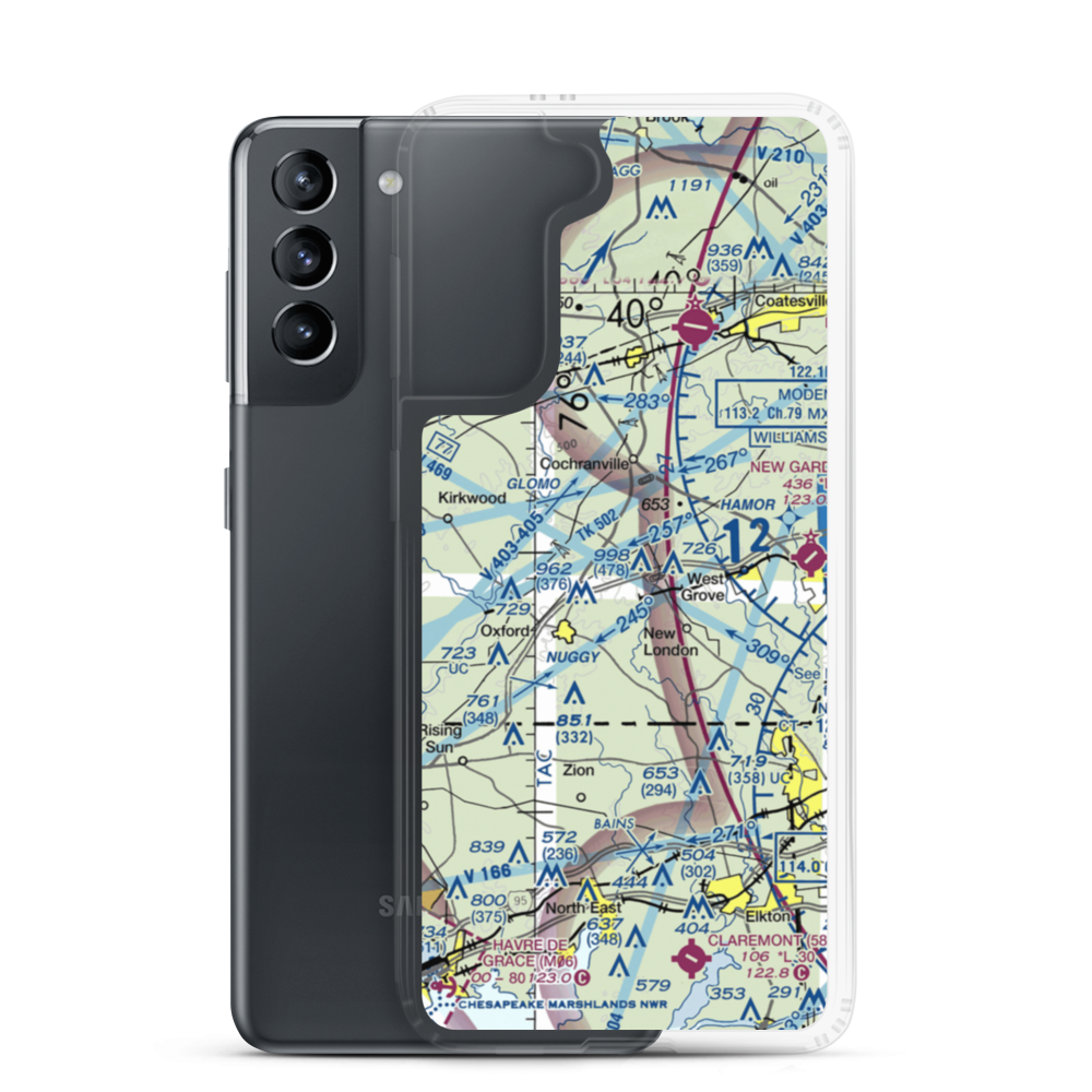 Harris Airport (3PA8) VFR Sectional Samsung Case Samsung Galaxy S21 model shown