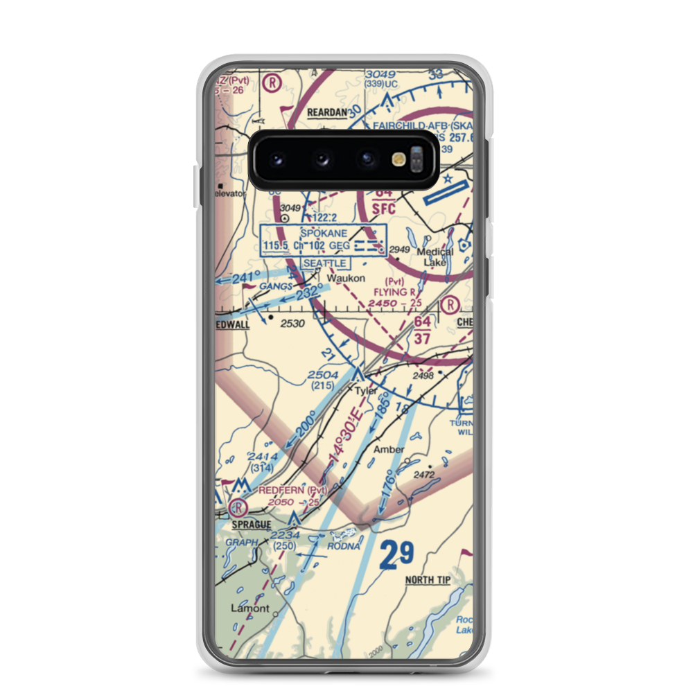 Harris Airport (93WA) VFR Sectional Samsung Case Samsung Galaxy S10 model shown