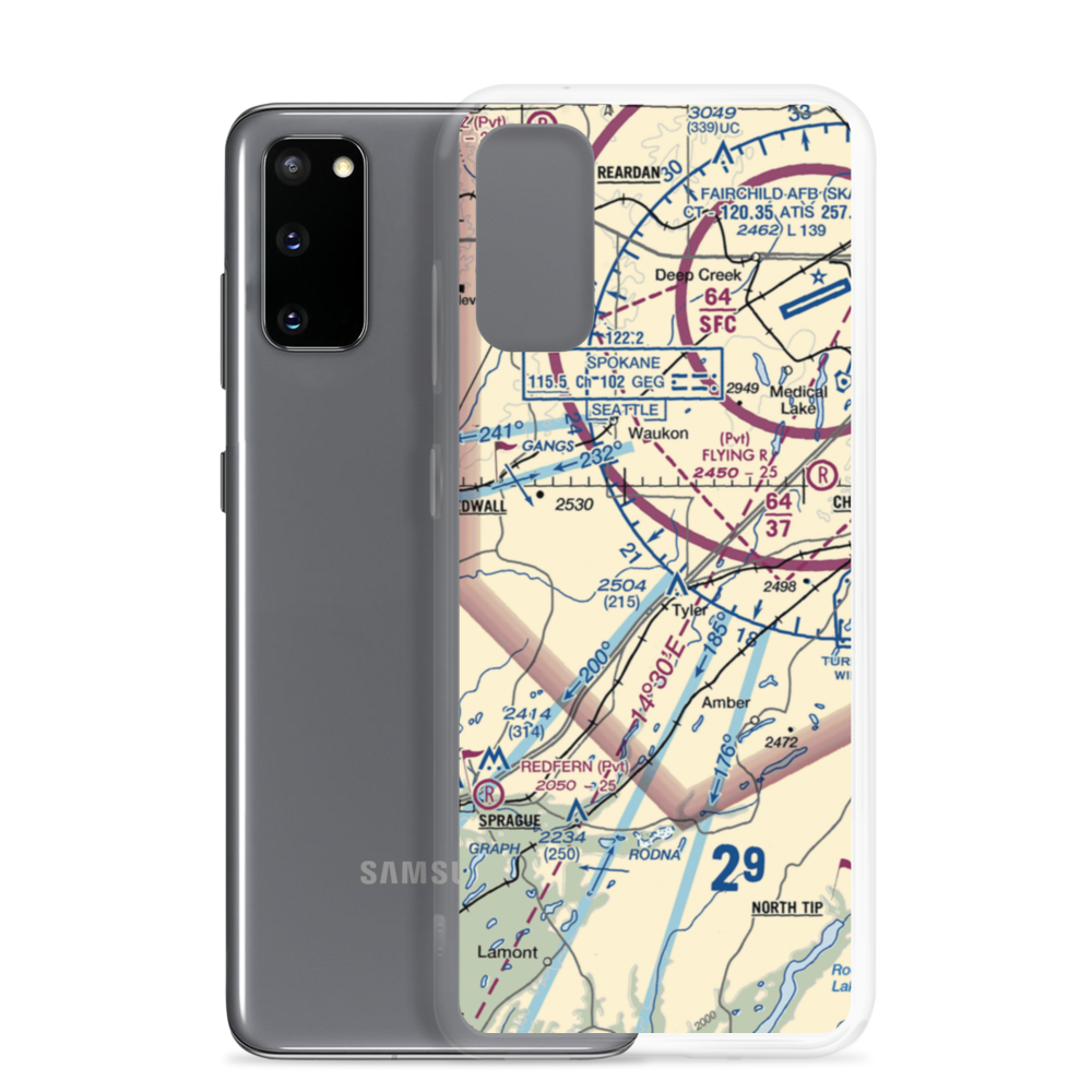 Harris Airport (93WA) VFR Sectional Samsung Case Samsung Galaxy S20 model shown