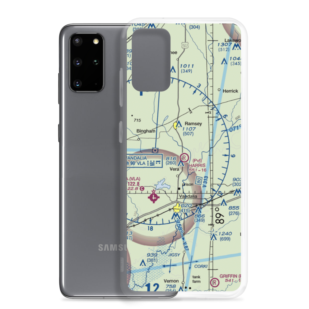 Harris Airport (IS24) VFR Sectional Samsung Case Samsung Galaxy S20 Plus model shown