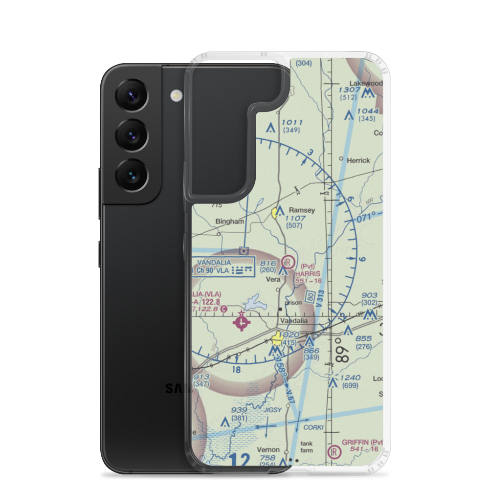 Harris Airport (IS24) VFR Sectional Samsung Case Samsung Galaxy S22 model shown