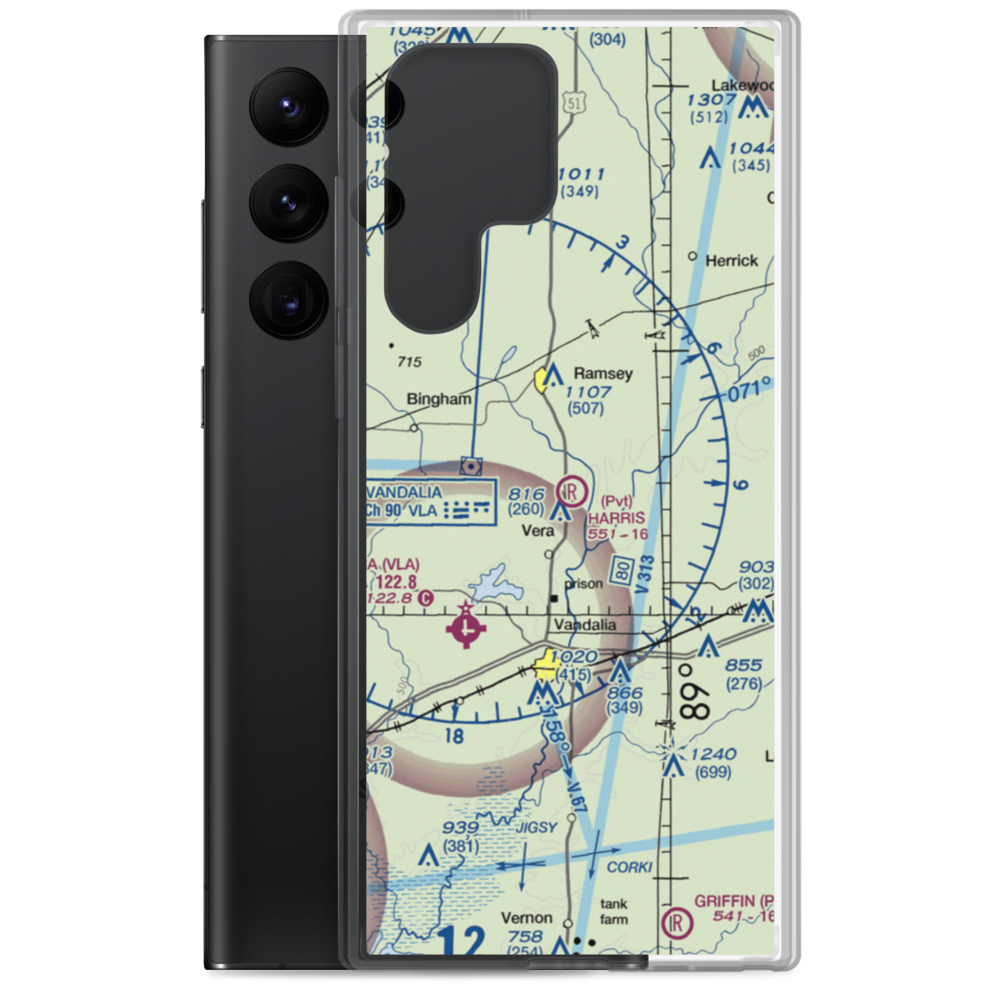 Harris Airport (IS24) VFR Sectional Samsung Case Samsung Galaxy S22 Ultra model shown