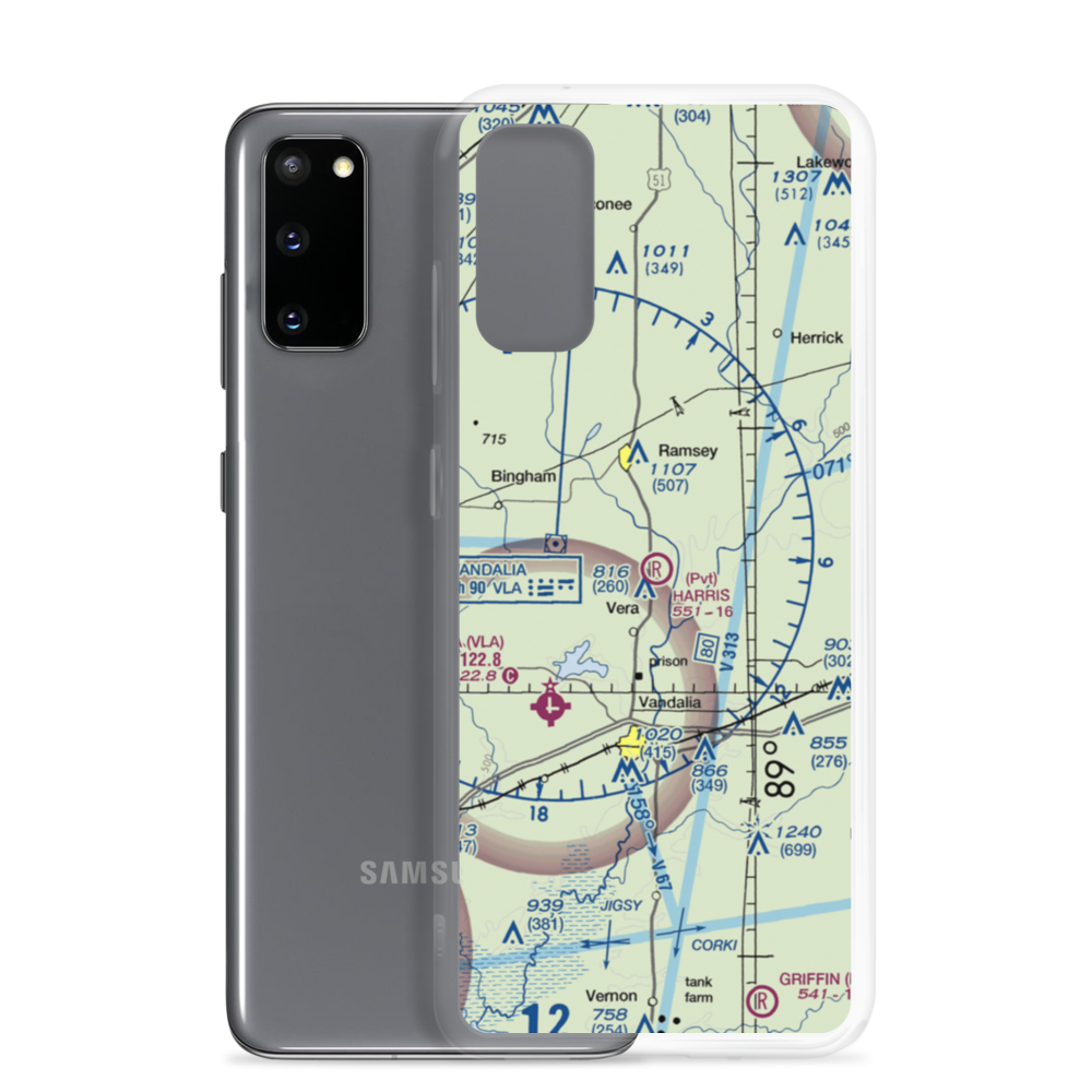 Harris Airport (IS24) VFR Sectional Samsung Case Samsung Galaxy S20 model shown