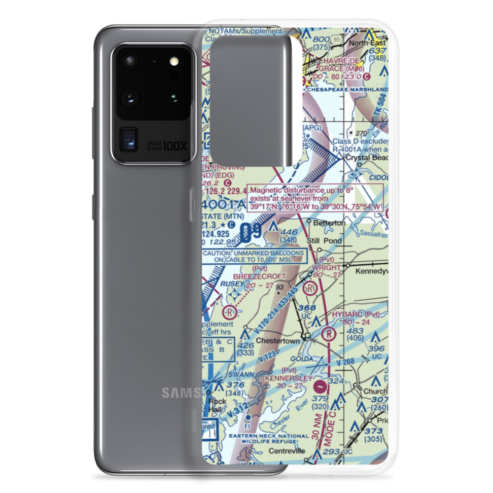 Harris Airport (MD69) VFR Sectional Samsung Case Samsung Galaxy S20 Ultra model shown