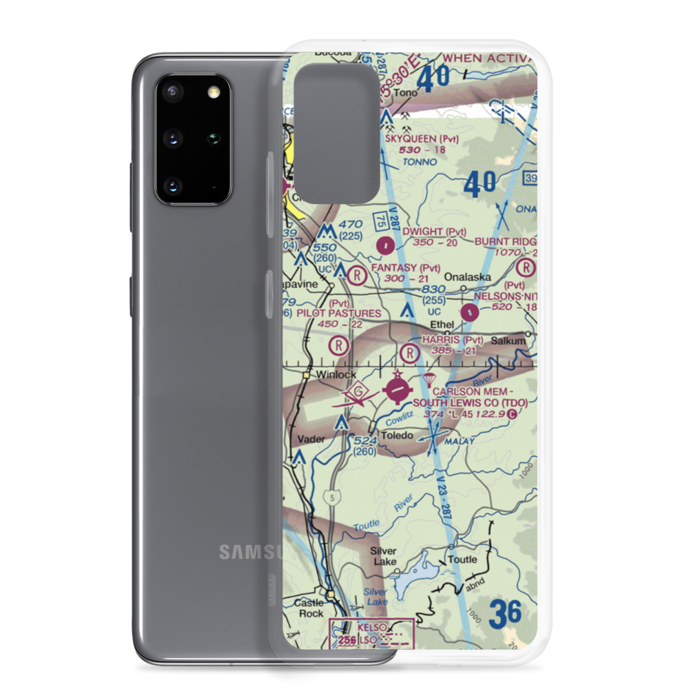 Harris Airport (WN05) VFR Sectional Samsung Case Samsung Galaxy S20 Plus model shown