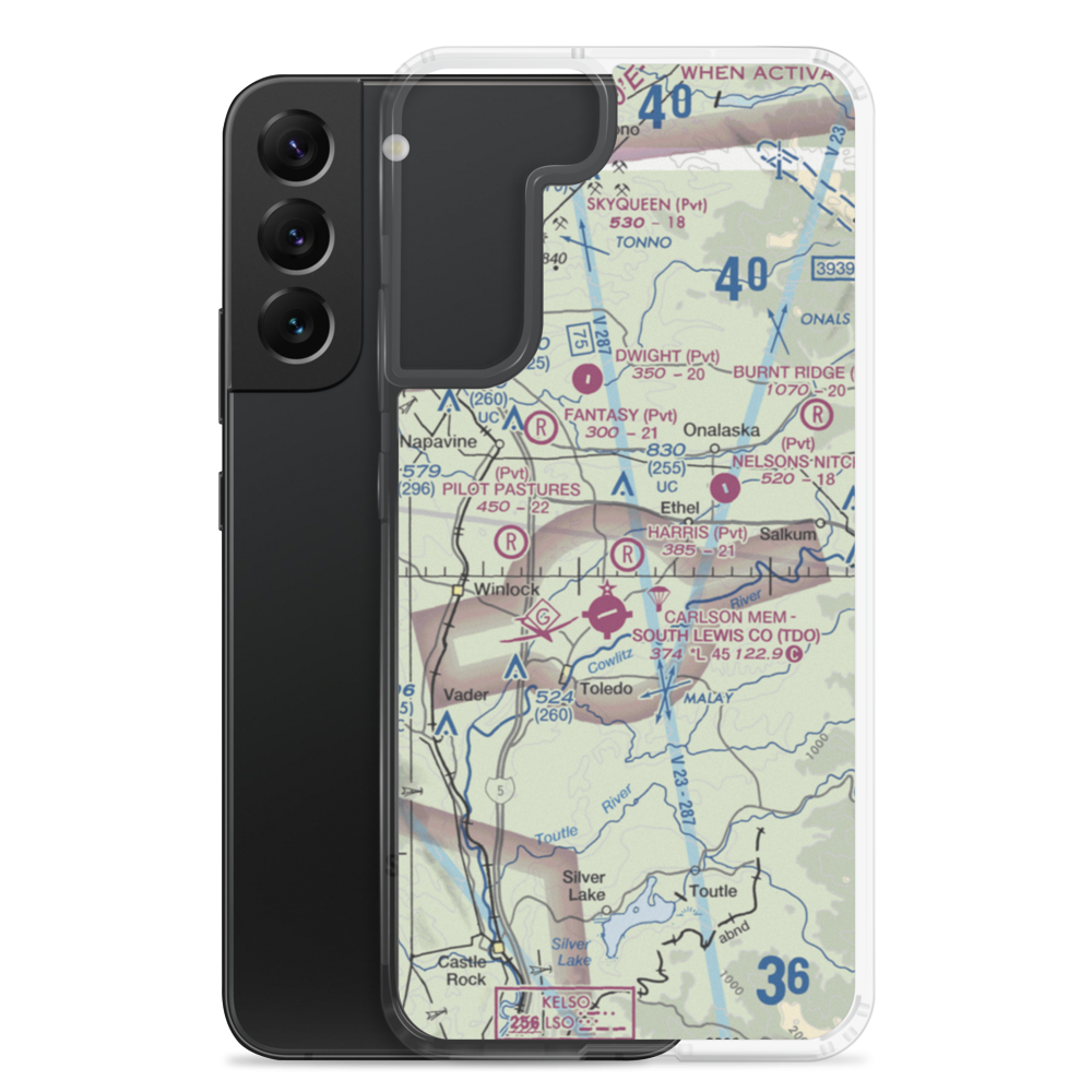 Harris Airport (WN05) VFR Sectional Samsung Case Samsung Galaxy S22 Plus model shown