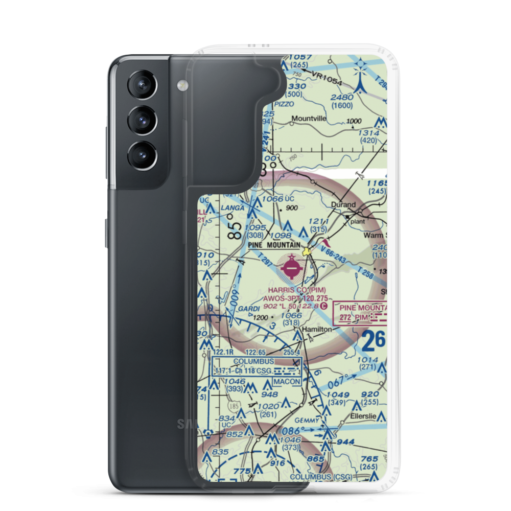 Harris County Airport (PIM) VFR Sectional Samsung Case Samsung Galaxy S21 model shown