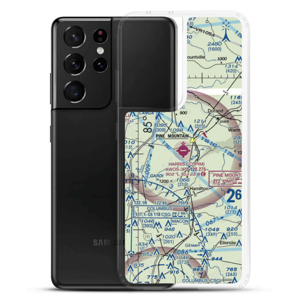 Harris County Airport (PIM) VFR Sectional Samsung Case Samsung Galaxy S21 Ultra model shown